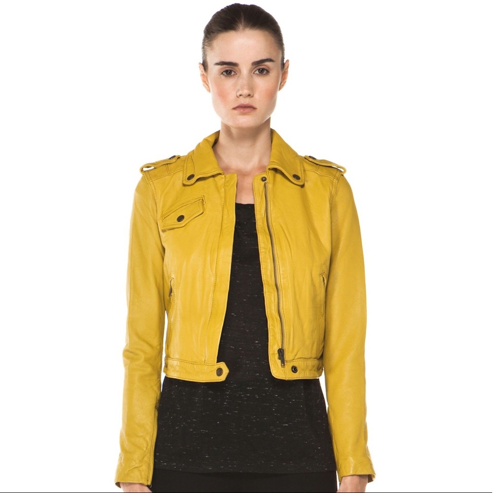 Current/Elliot Lamb Leather Jacket